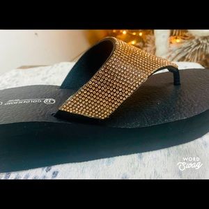 🌟NIB GORGEOUS SUPER CUSHION RHINESTONE SPARKLE ROSEGOLD SANDALS! 11